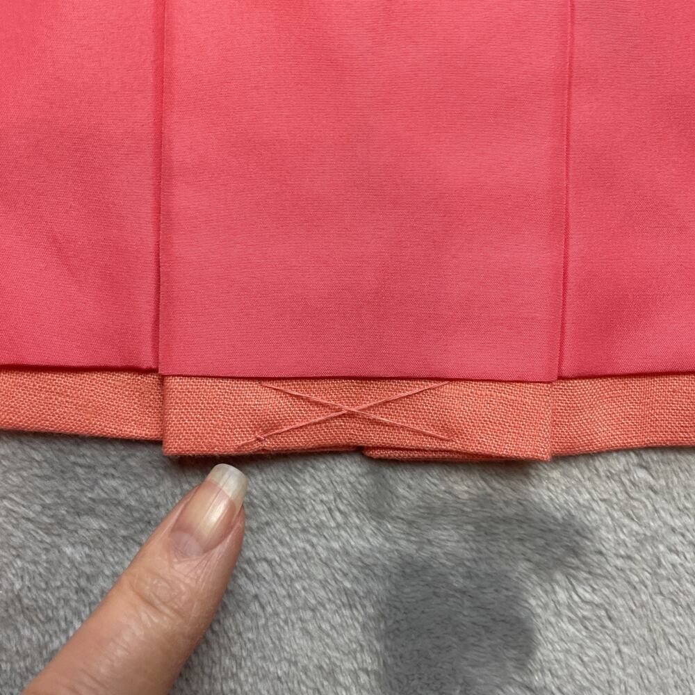 Banana Republic Womens Linen Blazer Jacket Size 2 Coral Lined Zip Sleeve Pleated - Picture 8 of 11